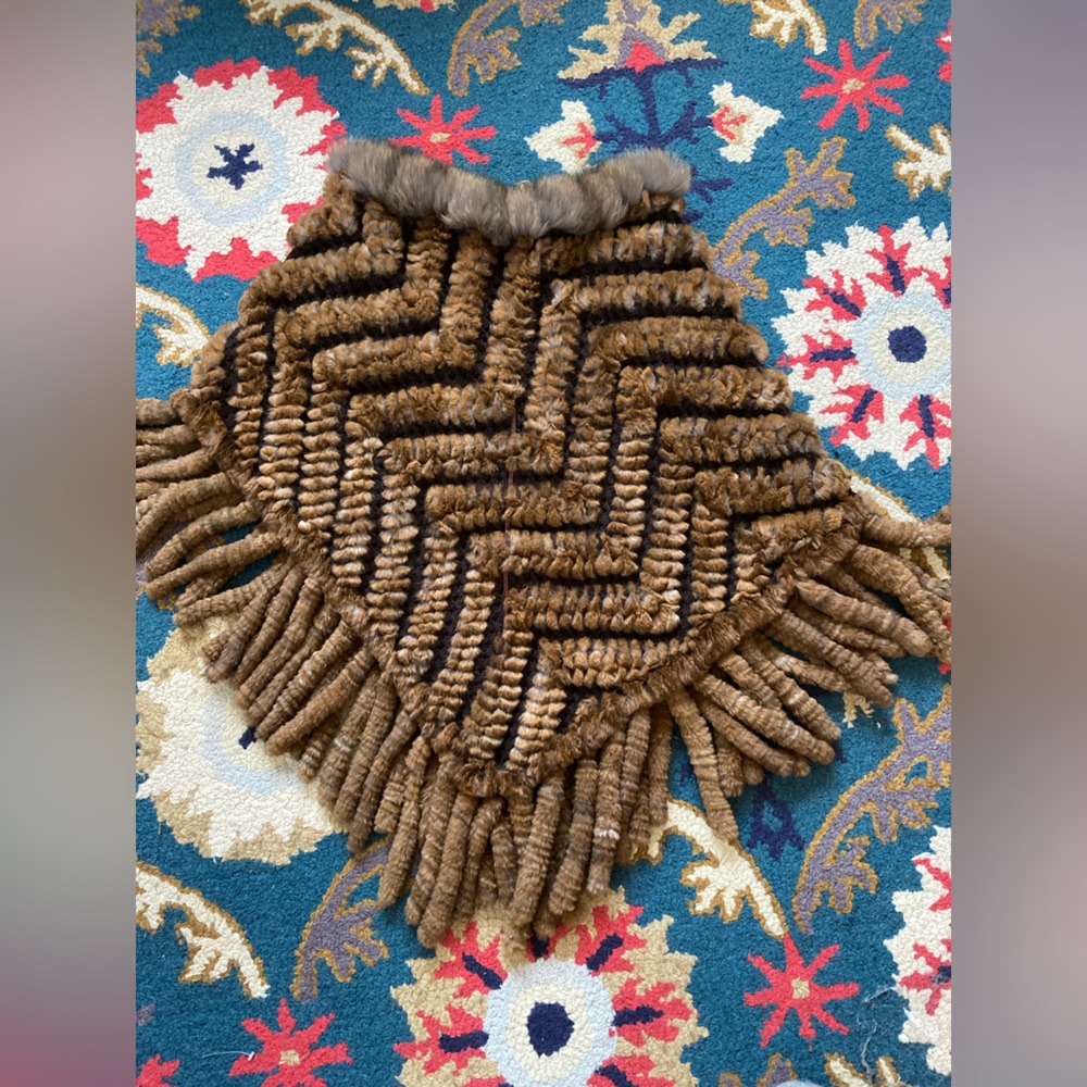 Brown Fur Poncho
